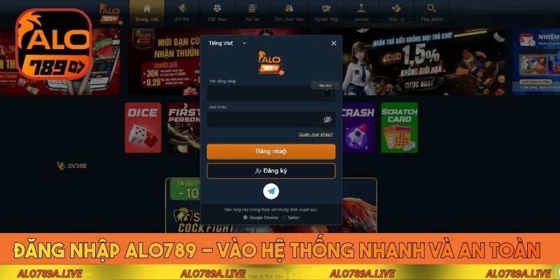 Đăng nhập Alo789 - Vào hệ thống nhanh và an toàn