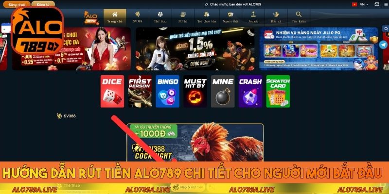 Hướng dẫn rút tiền Alo789 chi tiết cho người mới bắt đầu